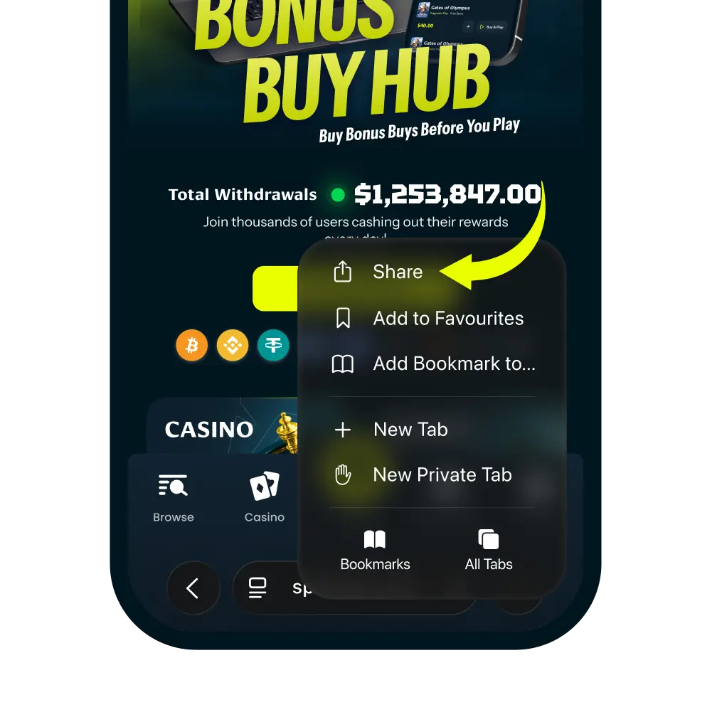 Tap the More Button